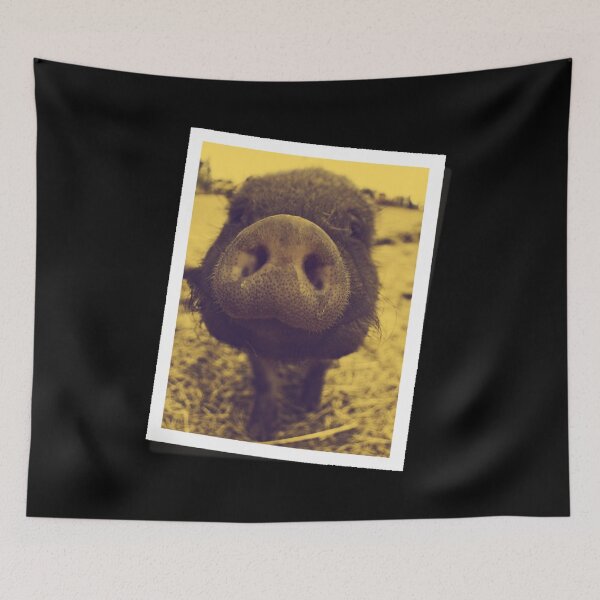 Item preview, A Black Piglet On a Straw Field designed and sold by Voyshop.