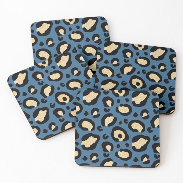 Item preview, Blue and Gold Leopard Print designed and sold by Julie Erin Designs.