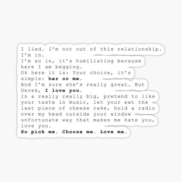 Grey's Anatomy Choisis-moi Sticker