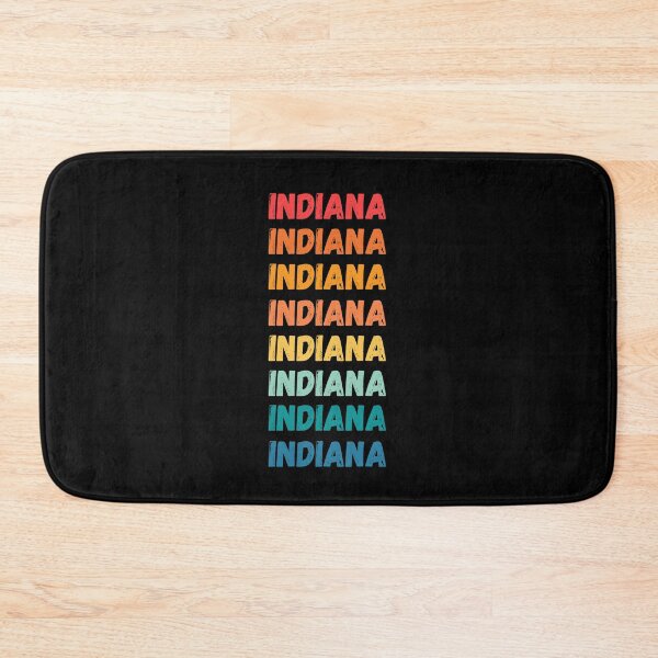 Item preview, INDIANA  - repeated retro vintage sunset colors with a distressed design effect Graphic T-Shirt | Essential T-shirt designed and sold by printdot.