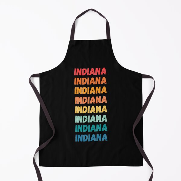 Item preview, INDIANA - repeated retro vintage sunset colors with a distressed design effect Graphic T-Shirt | Essential T-shirt designed and sold by printdot.