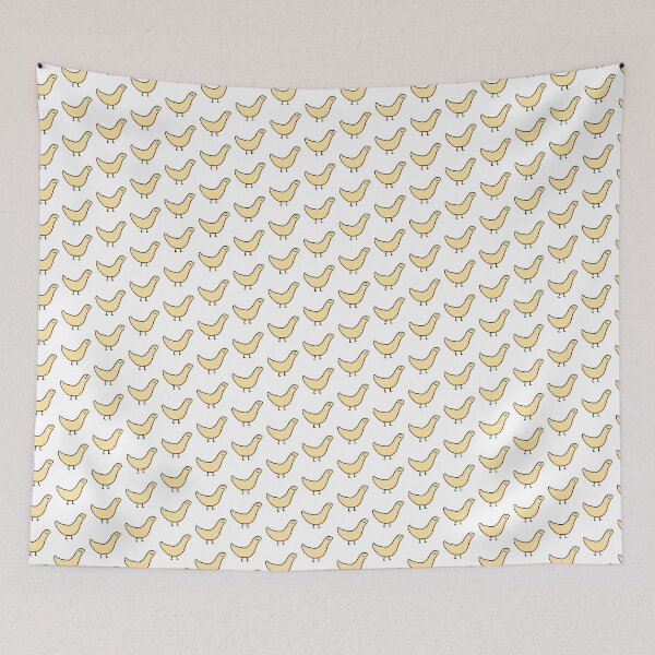 Item preview, Cute Silly Simple Minimalist Pastel Yellow Bird Duck Thing Pattern designed and sold by Charredsky.