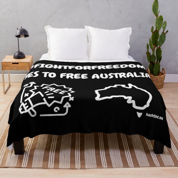 Item preview, #FreeAustralia - Free Australia, TShirt, Hat, Bags, Mask, hashtag, White Print designed and sold by hashteeme.