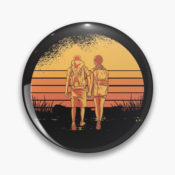 Artikelvorschau, Backpacker paar Retro Sonnenuntergang entworfen und verkauft von TamGustam.