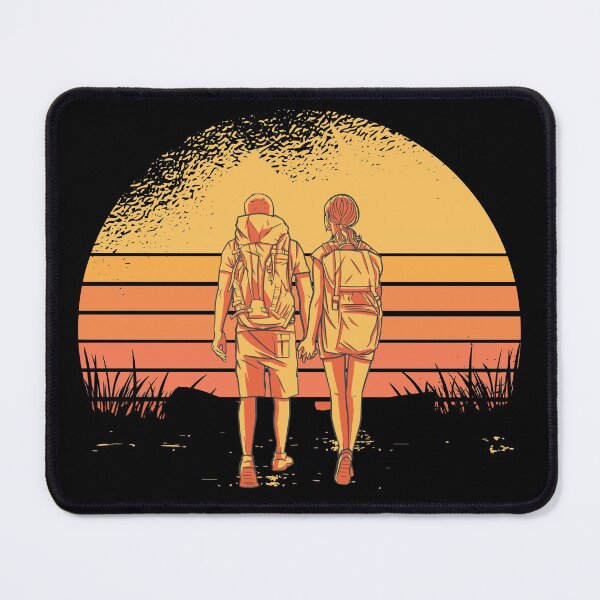 Item preview, Backpacker couple Retro sunset designed and sold by TamGustam.
