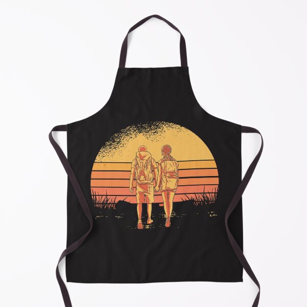 Item preview, Backpacker couple Retro sunset designed and sold by TamGustam.