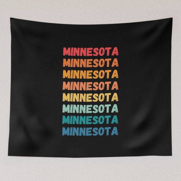 Item preview, MINNESOTA  - repeated retro vintage sunset colors with a distressed design effect Graphic T-Shirt | Essential T-shirt designed and sold by printdot.