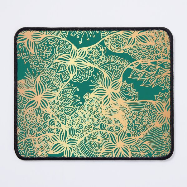 Item preview, Teal Green and Gold Mandala Patterns designed and sold by Julie Erin Designs.