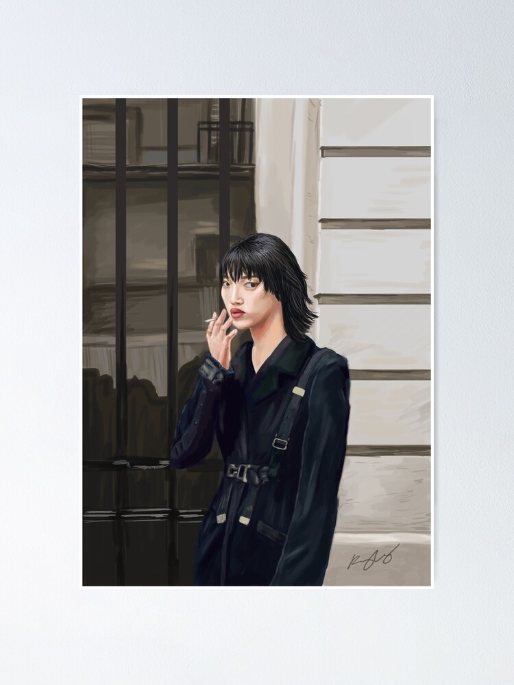 korean model sora choi digital portrait painting Poster for Sale