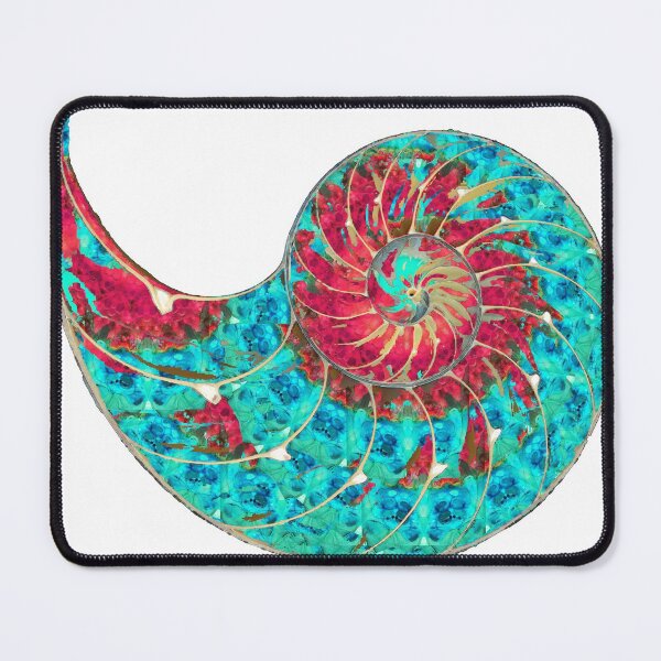 Item preview, Blue And Red Beach Art - Be Nautilus - Sharon Cummings designed and sold by Sharon Cummings Art.