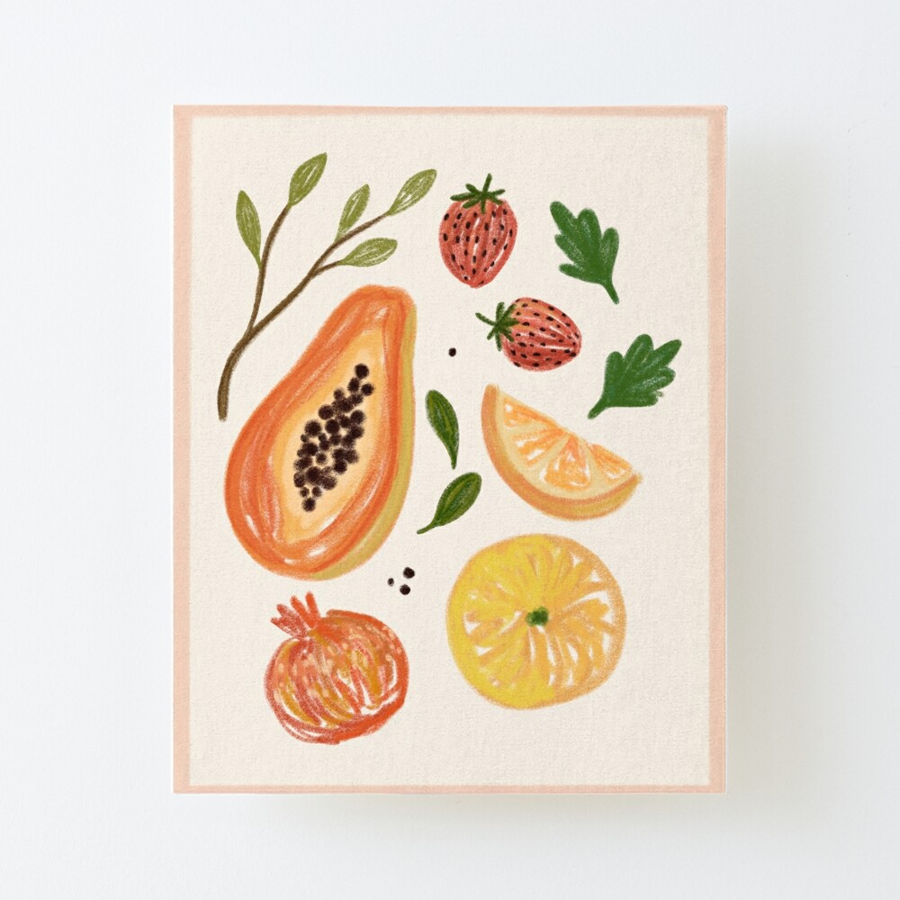 Uncommon Tropical Fruits Watercolor Art Print – Easy Sunday Club