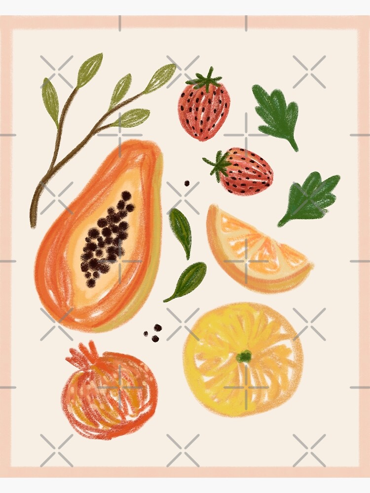 Modern illustration fruit poster. The best posters for your