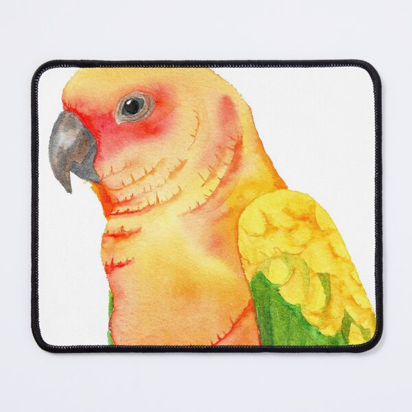 Item preview, sun conure tropical parrot watercolor designed and sold by L'Atelier Oranjade.