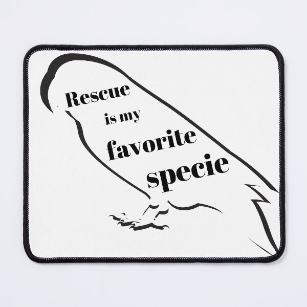 Item preview, rescue is my favorite specie parrot parakeet bird funny quote designed and sold by L'Atelier Oranjade.
