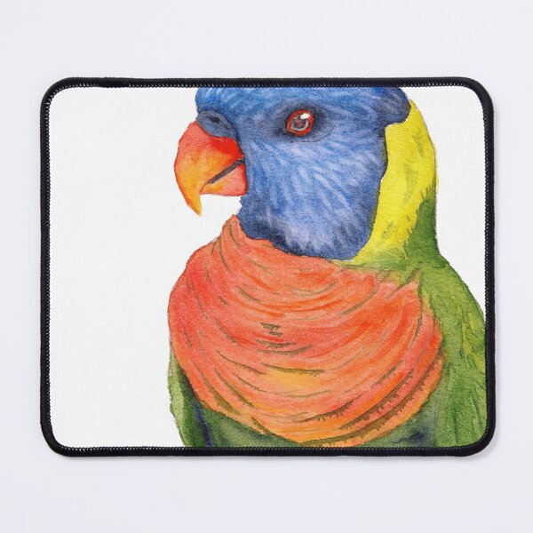 Item preview, rainbow lorikeet parrot australian bird watercolor designed and sold by L'Atelier Oranjade.