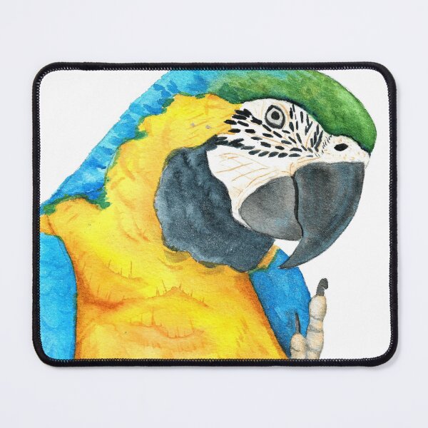 Item preview, blue-and-gold macaw  ara ararauna parrot watercolor n.2 designed and sold by L'Atelier Oranjade.