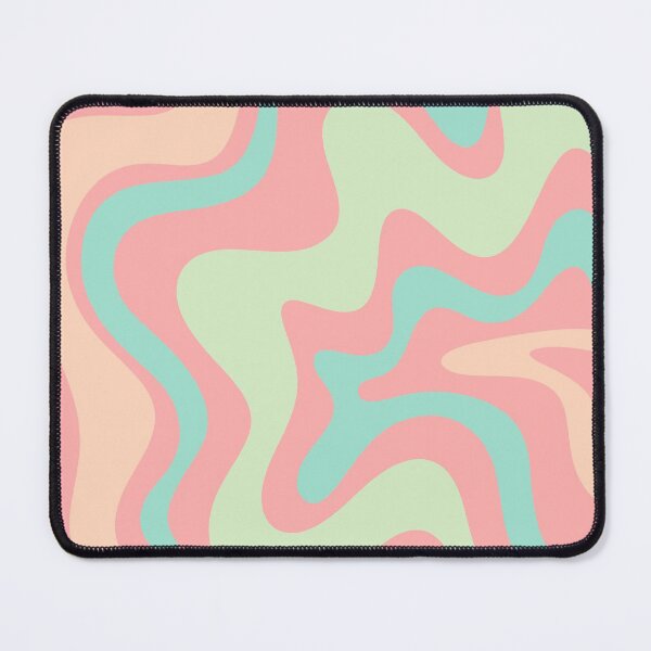 Item preview, Retro Liquid Swirl Abstract Pattern in Pastel Sherbet Blush Pink and Mint designed and sold by kierkegaard.