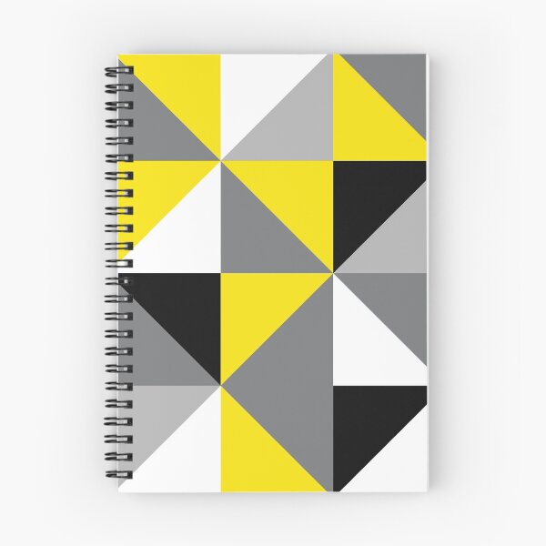 Item preview, Color Block Triangles in Yellow + Black designed and sold by latheandquill.