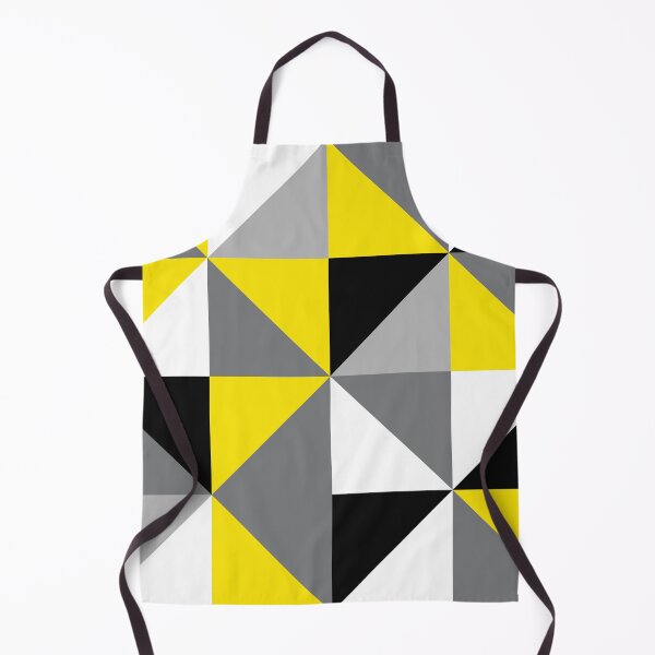 Item preview, Color Block Triangles in Yellow + Black designed and sold by latheandquill.