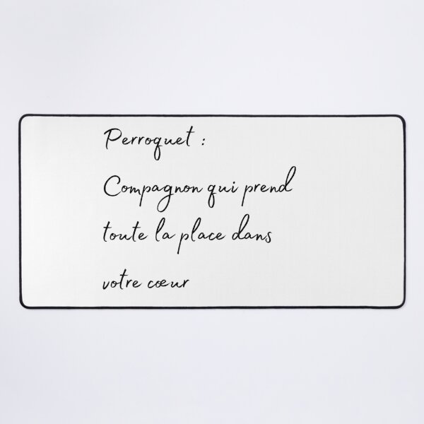 Item preview, Parrot take all the place in your hearth french quote designed and sold by L'Atelier Oranjade.