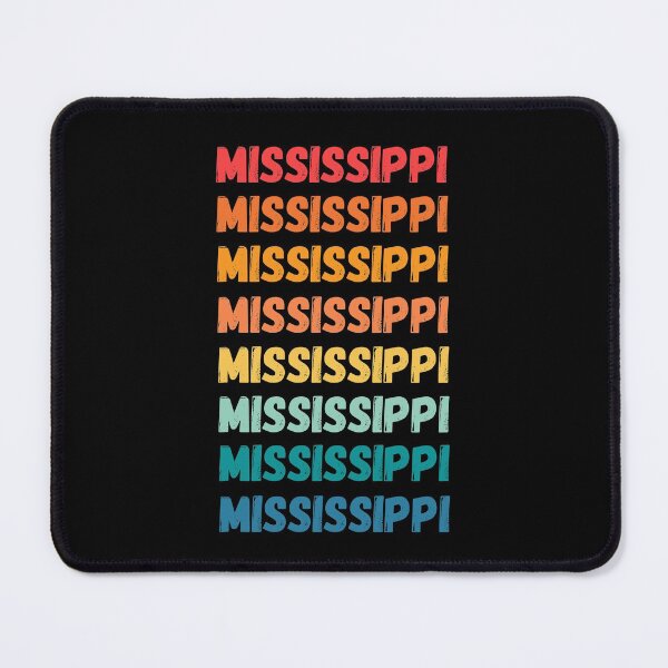 Item preview, MISSISSIPPI - repeated retro vintage sunset colors with a distressed design effect Graphic T-Shirt | Essential T-shirt designed and sold by printdot.