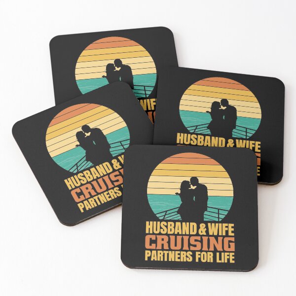 Item preview, Retro Husband and Wife cruising partners for life designed and sold by TamGustam.