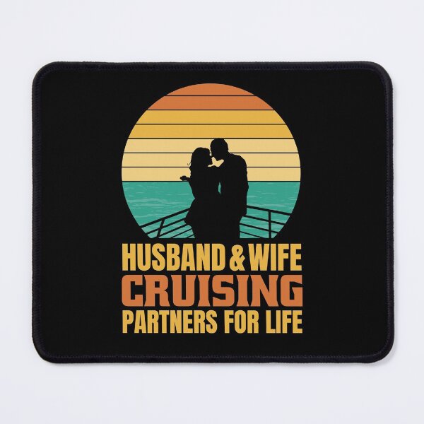 Item preview, Retro Husband and Wife cruising partners for life designed and sold by TamGustam.