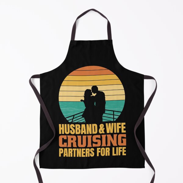 Item preview, Retro Husband and Wife cruising partners for life designed and sold by TamGustam.