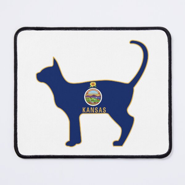 Item preview, State of Kansas Flag for Cat Lovers designed and sold by Gsallicat.