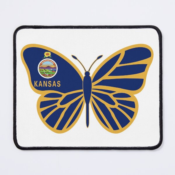 Item preview, State of Kansas Flag Butterfly designed and sold by Gsallicat.