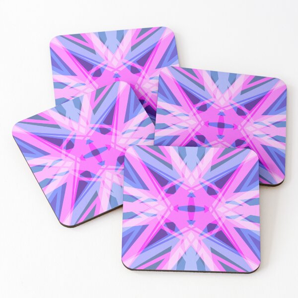 Item preview, Colorful Summer Blue Purple Pink Geometric Star Pattern Mosaic designed and sold by PatternPerfect.