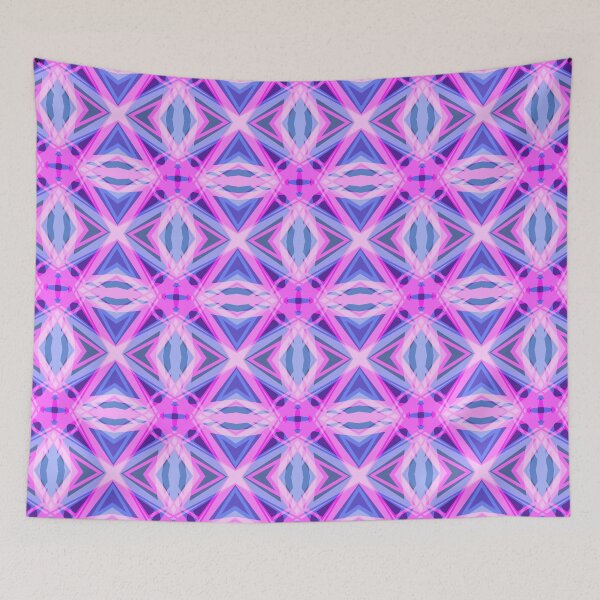 Item preview, Colorful Summer Blue Purple Pink Geometric Star Pattern Mosaic designed and sold by PatternPerfect.