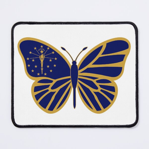 Item preview, State of Indiana Flag Butterfly designed and sold by Gsallicat.