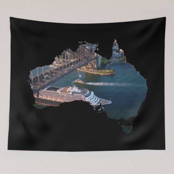 Item preview, Australia Map Bridge photography art designed and sold by aventi24.
