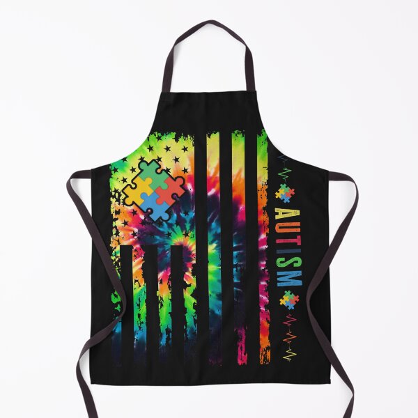 Item preview, Autism awarness tie and dye american flag designed and sold by Anela-MC.