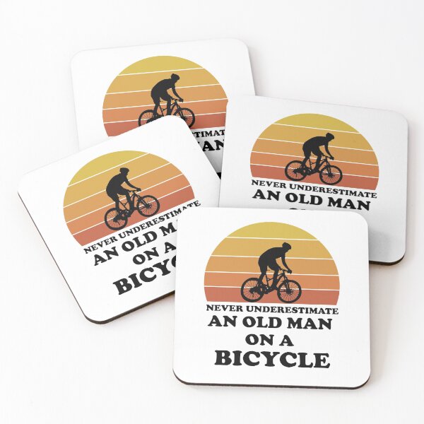 Item preview, never underestimate an old man on a bicycle, Birthday Gifts, Men's Bicycle, Fathers Day Gift Idea, Gifts For Cyclist designed and sold by adjamine.