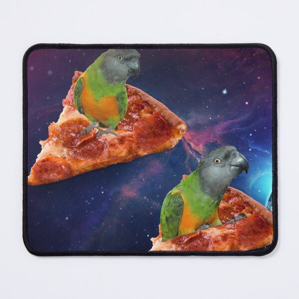 Item preview, senegal parrot space pizza funny designed and sold by L'Atelier Oranjade.