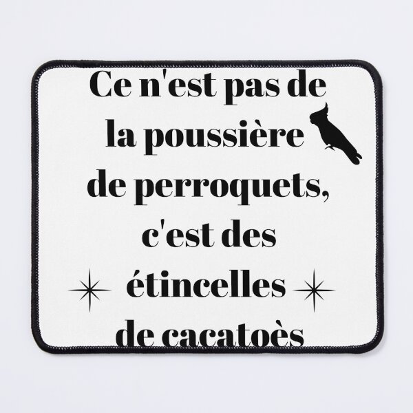 Item preview, It's not bird parrot , it's cockatoo glitter quote black french designed and sold by L'Atelier Oranjade.