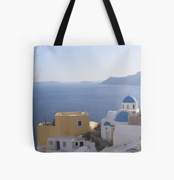 Ocean view, Santorini Oia Greece All Over Print Tote Bag
