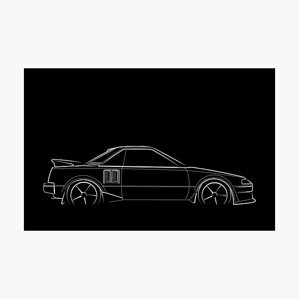 Item preview, 1986 Toyota MR2 - profile stencil, white designed and sold by mal-photography.