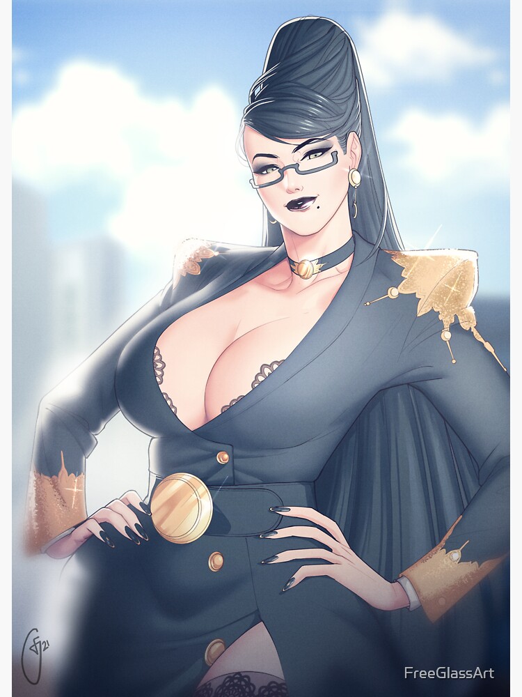Thumbnail 3 of 3, Sticker, La Lovely - Bayonetta Cover No Text designed and sold by FreeGlassArt.