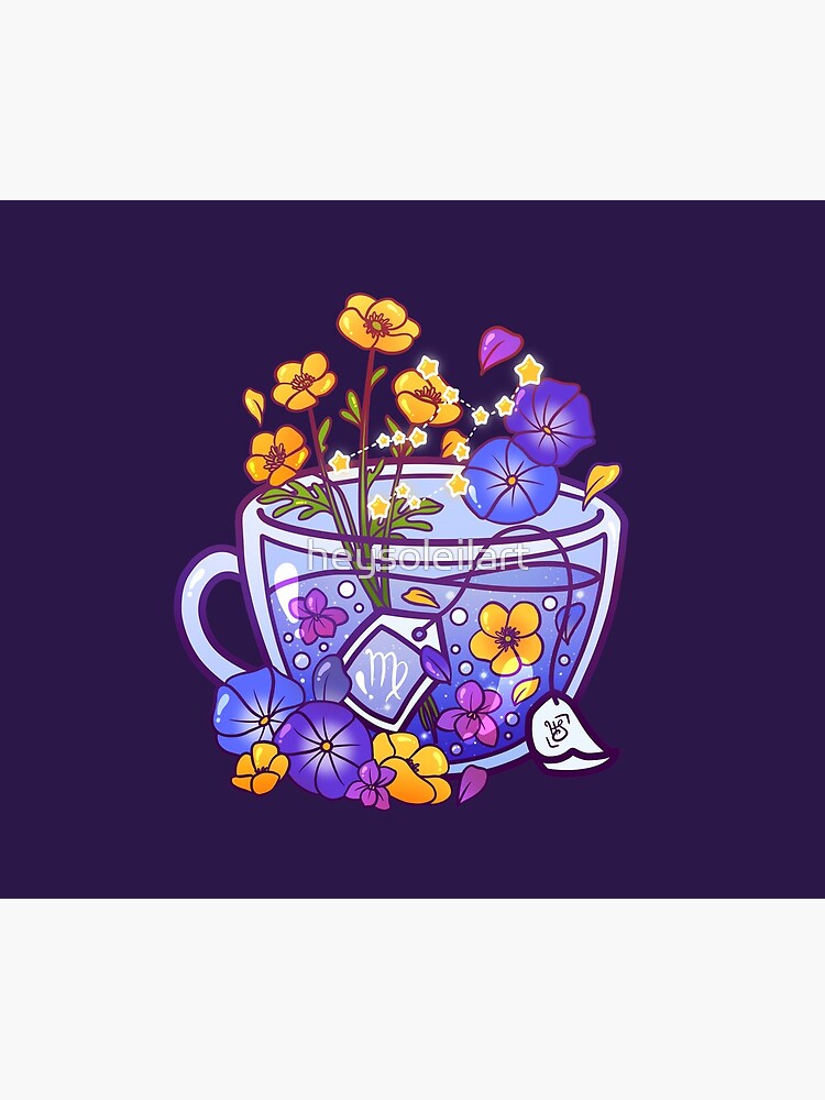 Virgo Zodiac Teacup by heysoleilart