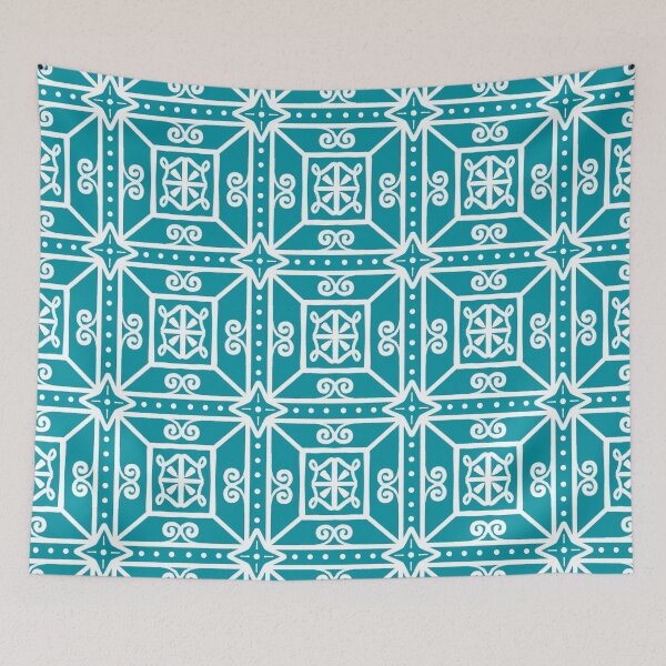 Item preview, Mosaic tile in lagoon blue designed and sold by Quick Brown Fox Canada.