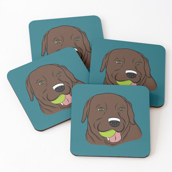 Item preview, Chocolate Lab with Ball  designed and sold by rmcbuckeye.