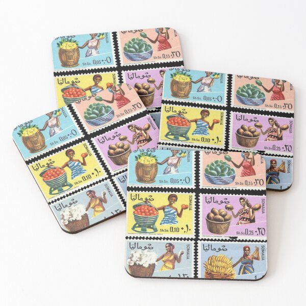 Item preview, vintage stamps celebrating Somalia’s fruit exports designed and sold by VintageSomalia.