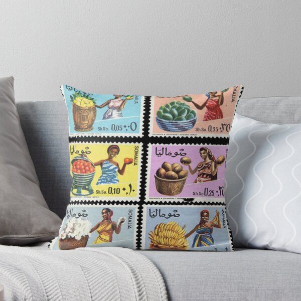 Item preview, vintage stamps celebrating Somalia’s fruit exports designed and sold by VintageSomalia.