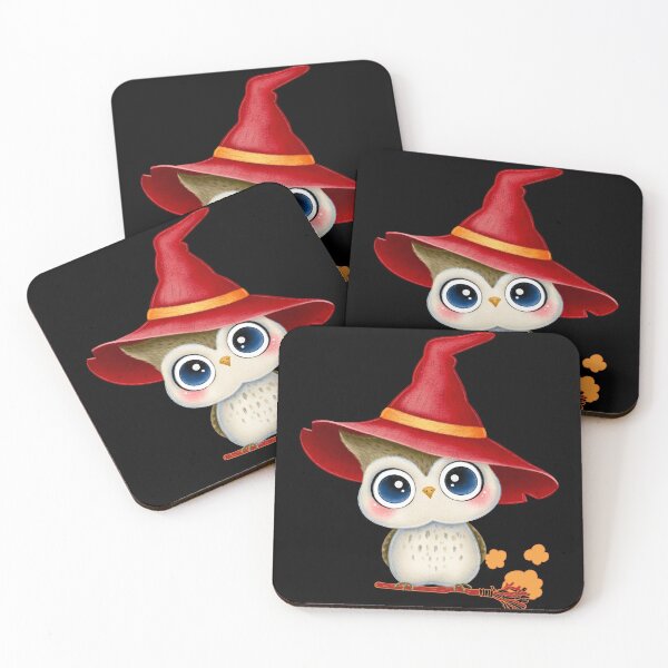 Item preview, Cute Little Baby Owl In Witch Hat Cartoon Design designed and sold by EarthArtDesigns.