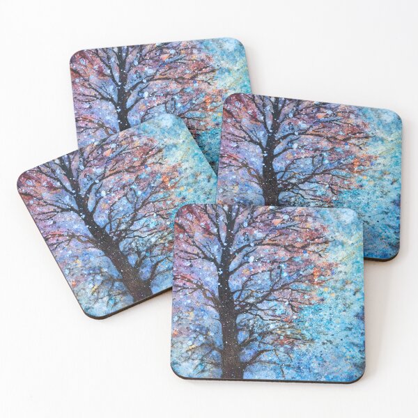 Item preview, Full moon night and snow designed and sold by Red Witch Art.