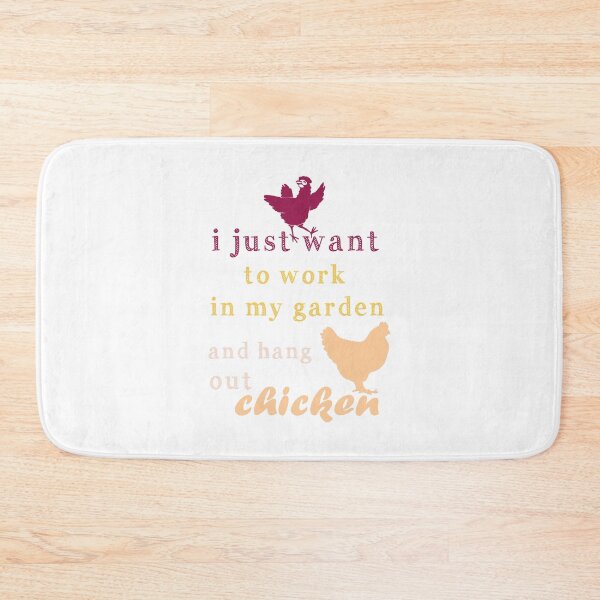 Item preview, Funny Retro I Just Want To Work In My Garden And Hang Out Chicken designed and sold by FELTA.