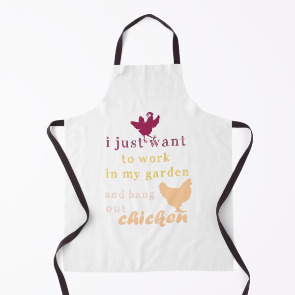 Item preview, Funny Retro I Just Want To Work In My Garden And Hang Out Chicken designed and sold by FELTA.